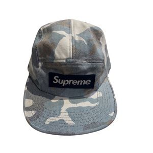 Supreme washed out camo camp cap